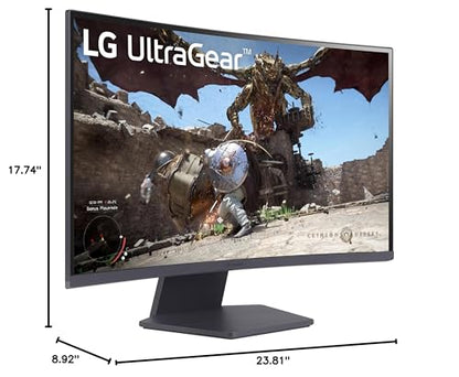 LG 27GS60QC-B Ultragear Curved Gaming Monitor 27"
