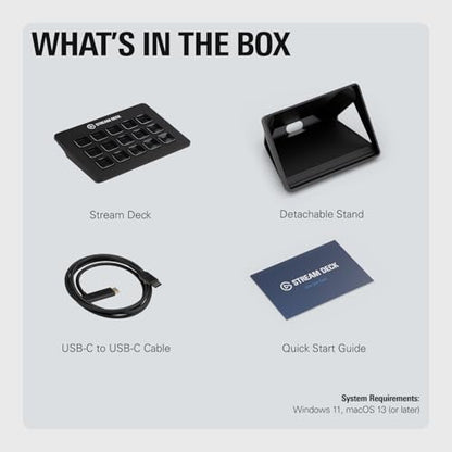 Stream Deck MK.2 – Studio Controller, 15 macro keys, trigger actions in apps and software