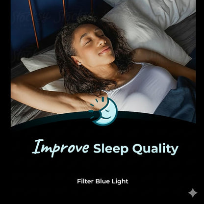 Anti Eye Strain Protection Blue Light Blocking Glasses for Women + Men = Better Sleep