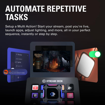 Stream Deck MK.2 – Studio Controller, 15 macro keys, trigger actions in apps and software