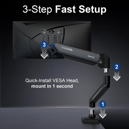 NearHub Single Monitor Mount Arm for 13-32" Up to 22 lbs