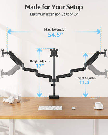 MOUNTUP Triple Monitor Stand Mount
