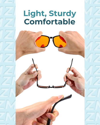Anti Eye Strain Protection Blue Light Blocking Glasses for Women + Men = Better Sleep