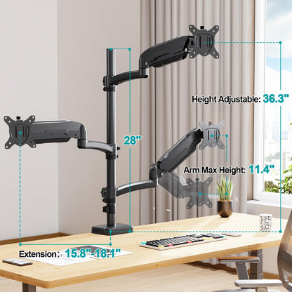MOUNT PRO Triple Monitor Mount
