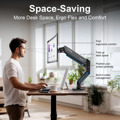 NearHub Single Monitor Mount Arm for 13-32" Up to 22 lbs