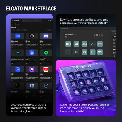 Stream Deck MK.2 – Studio Controller, 15 macro keys, trigger actions in apps and software