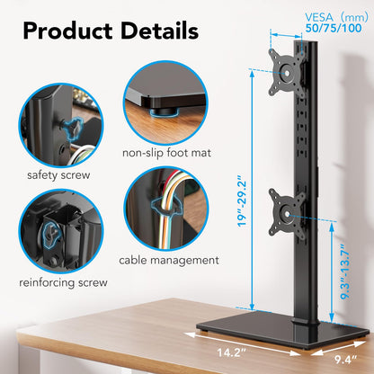 AX WABER Vertical Dual Monitor Stand