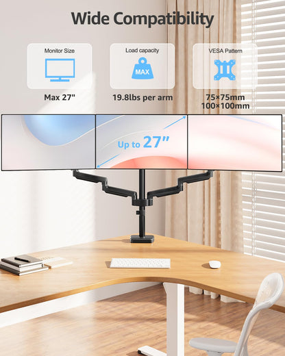 MOUNTUP Triple Monitor Stand Mount