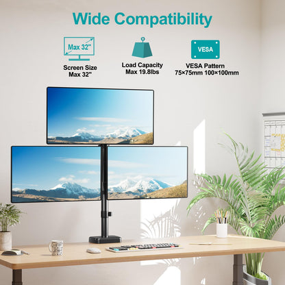 MOUNT PRO Triple Monitor Mount