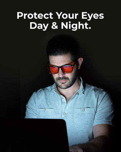 Anti Eye Strain Protection Blue Light Blocking Glasses for Women + Men = Better Sleep