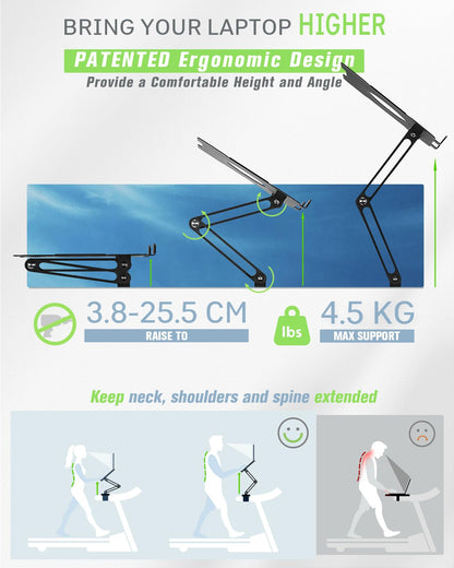 INMAKER Treadmill Laptop Desk Attachment