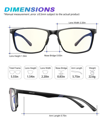 Blue Light Eyestrain Relieving Glasses for Men/Women