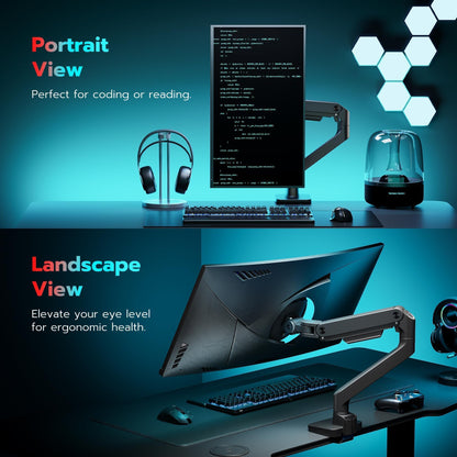 ARES WING Ultrawide Monitor Arm for 17 to 49 Inch Heavy Duty Curved Screens